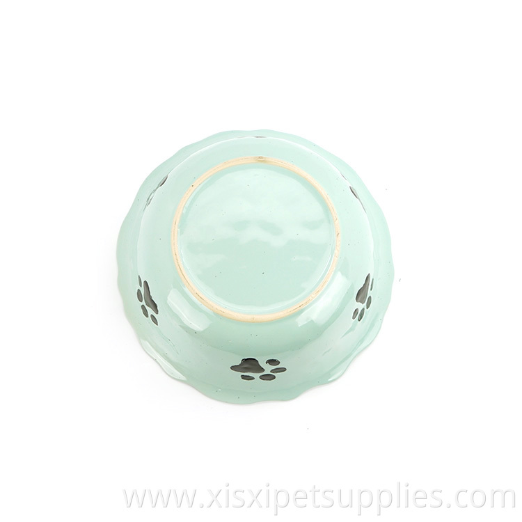 Support Samples Anti Slip Feeding Pet Dog Cat Bowl Puppy Kitten Ceramics Bowl